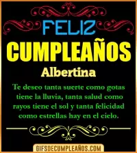 GIF Frases de Cumpleaños Albertina